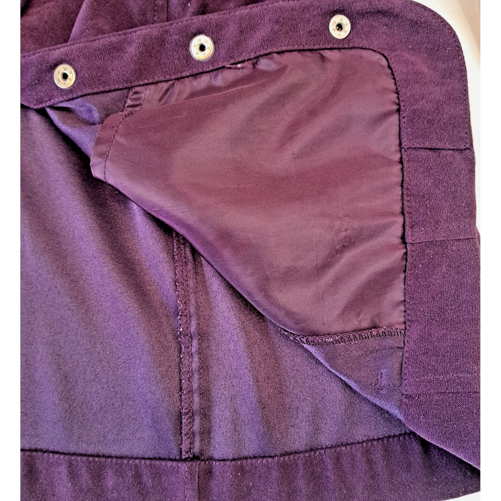 Faux Suede‎ Purple Shirt Jacket Women's L Purple Stretch Buttons Casual Soft - Picture 5 of 12